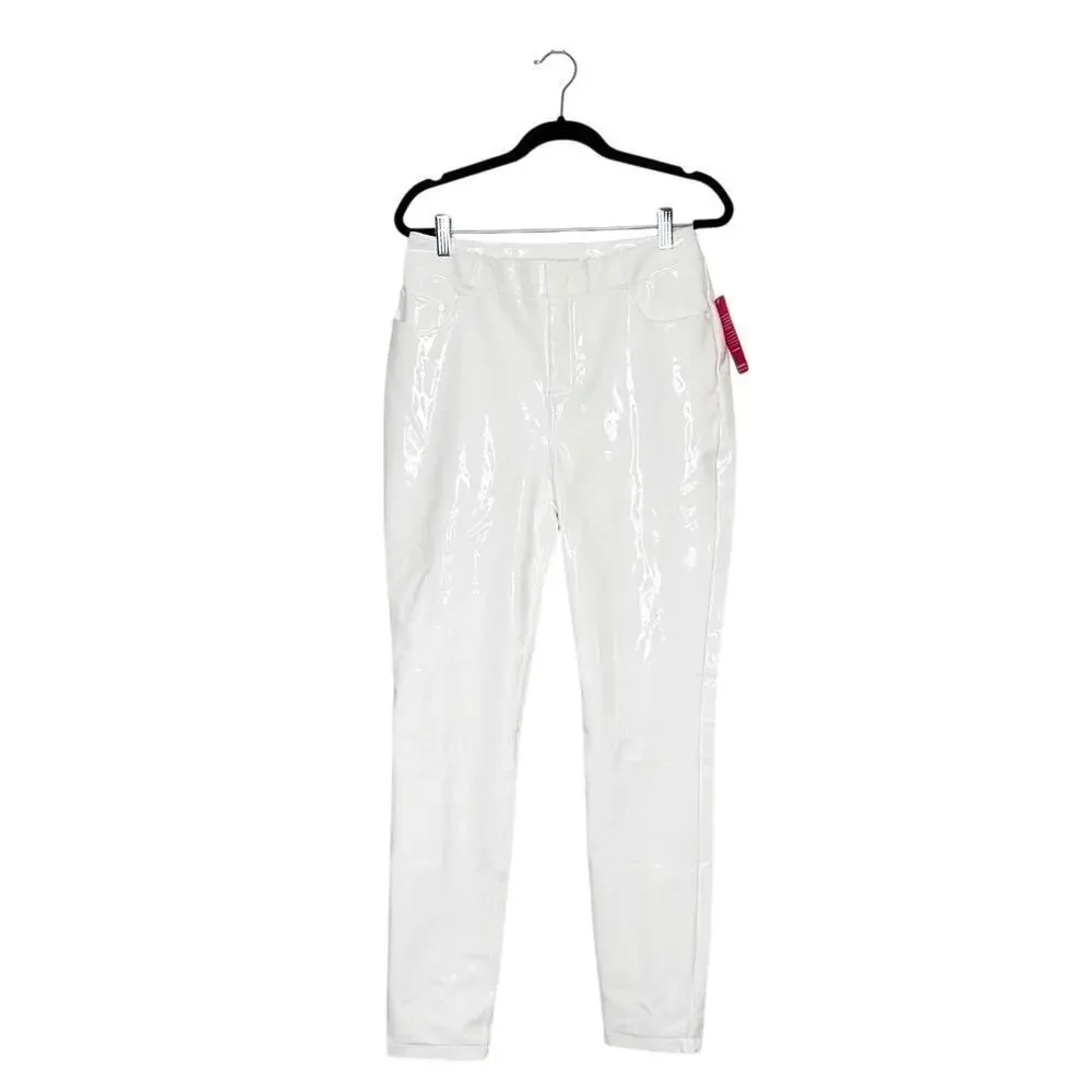 NWT Commando Faux Patent Leather Pants Women's White Size Small